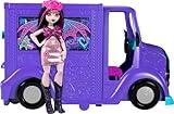 Monster High Draculaura Doll & Playset, Fangtastic Rockin’ Food Truck with Pullout Stage Transformation & 13+ Themed Accessories