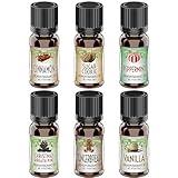 Good Essential - Professional Winter Fragrance Oil Set Cinnamon Vanilla Gingerbread Fragrance Oil for Candle Making, Soaps Perfume Diffuser Home Care - Aromatherapy Oil 6-Pack - Candle Fragrance Oil