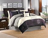 Riverbrook Home Country Manor Collection Comforter Set, King, Murell - Plum, 7 Piece Set