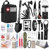 171PCS Survival First Aid Kit with Survival Gear, First Aid Supplies, Emergency Tent, and MOLLE Nylon Bag, Ideal for Car, Travel, Home, Outdoor Adventures, for Men, Christmas, Teens