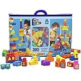 MEGA BLOKS First Builders Toddler Blocks Toys Set, Even Bigger Building Bag with 300 Pieces and Storage, Blue, Ages 1+ Years