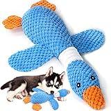 Vitscan Upgraded Goose Indestructible Dog Toys for Aggressive Chewers Small Medium Large Breed, Crinkle Squeaky Plush Dog Puppy Chew Toys for Teething, Duck Puppy Toys