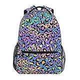 Leopard Backpack for Boys Girls Kids Animal Backpacks Cool Lighting Bookbags for 2nd 3rd 4th 5th 6th Grade Back to School Book Bag Gifts
