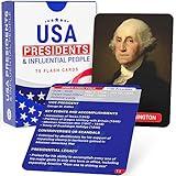 United States History Flash Cards – 75 US American Presidents & Influential People – AP Learning Resource for Studying, Government Teaching Aid Tool, Social Studies Civics Reference – Classroom & Home