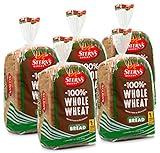 100% Whole Wheat Bread Sliced - 5 Pack - 16 oz per Loaf | Delicious Sandwich Bread | Kosher Bread | Dairy & Nut Free | Stern’s Bakery (5 Pack)