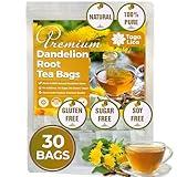 Tagalica, Premium 30 Dandelion Root Tea Bags, 100% Natural & Pure from Dandelion Root, Eco-Conscious Tea Bags, Dandelion Root Herbal Tea. No Sugar, No Caffeine, No Gluten, Vegan.