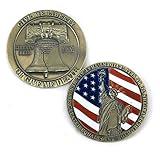 Joygulls U.S. Liberty Bell Military Coin Statue of Liberty Challenge Coin