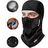 Ski Mask for Men Women Balaclava Face Mask Men Cold Weather Balaclava Warmer Windproof Hunting Cycling Motorcycle Neck Gaiter Warmer Winter Gear Black