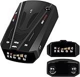 Car Radar Detector, Ultra-Accurate Detection of Road Conditions Within 300m, Over-Speed Alarm, Detection of Road Conditions 800M in Advance, Two Modes: City/Highway (Black)