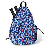 Pickleball Bag for Women & Men – Sling Backpack/Crossbody with Adjustable Strap, Fence Hook & Water Bottle Holder – Lightweight Sports Bag for Pickleball Gear & Paddles (Paddles Pattern)