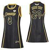 24 Womens Legend Basketball Shirt,Miss You Snakeskin Hip Hop Sport Sleeveless Dress Black Size L