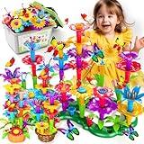 102Pcs Flower Garden Building Toys for Girls 3 4 5 6 7 Year Old, Upgrade DIY Building Stacking Toys, STEM Preschool Educational Toddler Toys Brain Development Kindergarten Kids Toy