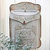 BIG FORTUNE Mailbox Wall Mount Mailboxes for Outside Vintage Mailbox Mail Boxes/Wall Mount Outside Antique Style Nostalgic Charm Home Decor Metal Mailbox Garden Flower Patter