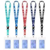 Avorast 5 Pack Lanyard with Waterproof ID Badge Holders for Cruise Ship Cards, Essentials for Royal Caribbean, Carnival, NCL Cruise 2025 (Mix)