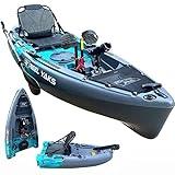 9.5ft Raptor Fin Drive Modular Fishing Kayak | Super Lightweight, 380lbs Capacity | Easy to Store - Easy to Carry | Beats Inflatables | No roof Racks - no Wall Racks | Adults Youths Kids | Sit on top