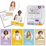 CHEFAN ASL Flash Cards, 101 American Sign Language Flash Cards for Beginners, Kids, Teens and Adults