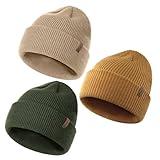 Bebila Baby Beanie Toddler Infant Winter Hats Knit Warm Caps for Boys Girls (US, Age, 0 Months, 6 Months, Camel+Green+Khaki)