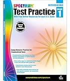 Spectrum Grade 1 Test Practice Workbooks, Ages 6 to 7, 1st Grade Test Practice Workbook, Math, Language Arts, Reading Comprehension, Vocabulary, and Writing, Standardized Test Practice - 160 Pages