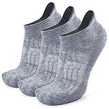 Busy Socks Browning Novelty Wool Workout Gym Socks, Home Slipper Gym Fitness Lightweight Cushion Athletic Wool Socks for Men Women, Light Grey, Large, 3 Pairs