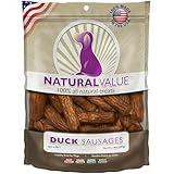 Loving Pets Natural Value Duck Sausages - Soft Jerky Dog Treats for Large & Small Breeds - Healthy Gluten, Wheat, Soy & Grain Free Pet Treats for Dogs