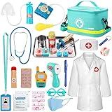 Sundaymot Doctor Kit for Kids, 34 Pcs Pretend Playset for Toddlers, Doctor kit for Toddlers 3-5, with Medical Bag, Stethoscope and Other Accessories, for Boys and Girls Fun Role Playing Game