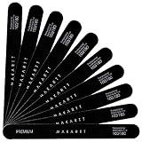 Makartt Nail File 100 180 Grit Emery Boards for Nails 10pcs Black Nail Files Professional Washable Doubled Sides Nail File Kit for Natural Acrylic Nails Coarse for DIY Salon Use