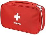 First Aid Bag - First Aid Kit Bag Empty for Home Outdoor Travel Camping Hiking, Mini Empty Medical Storage Bag Portable Pouch (Red)