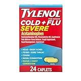 Tylenol Cold + Flu Severe Medicine Caplets for Fever, Pain, Cough & Congestion, 24 ct.