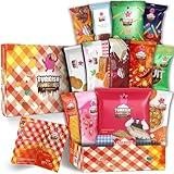 Midi International Snack Box | Premium Exotic Foreign Snacks | Unique Snack Food Gifts Included | Picnic Box Theme | Candies from Around the World | 12 Full-Size + 1 Bonus Snacks