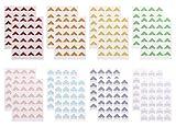 Penta Angel 16 Sheets 8 Colors Photo Corner Stickers Holder Protectors Self Adhesive Photo Mounting Corner Stickers Picture Corners for DIY Scrapbooking Photo Album Personal Journal Diary, 384 Count