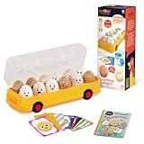 Battat Education – Egg Toys For Toddlers – Matching Eggs – Letter & Color Matching – Sorting Game – 18 Months + – EggXpress Yourself!