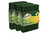 Scouring Pads - Heavy Duty Household Cleaning Scrubber with Non-Scratch Anti-Grease Technology - Reusable Scrubbing Pads - Green, 12 Pack