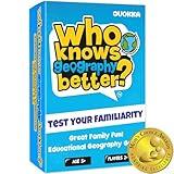 QUOKKA Who Knows Better? - Geography - Family Card Trivia Game | Fun Learning & Educational Questions for Families | Suitable for Boys & Girls