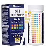 pH Test Strip, 200 Count Universal 0-14 pH Testing Strip Essentials Testing Strips Kit for Urine, Saliva, Drinking Water, Aquariums, Pools, Food, and Soap Making, Large Bulk Set | Quick Test Way