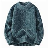 Men's Sweater Fall Crewneck Pullover Warm Fashion Textured Sweater Winter Pullover Classic Knit Sweaters