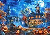 Halloween Puzzles for Adults 1000 Pieces, Halloween House Halloween Puzzle 1000 Piece Puzzle for Adults Halloween Scene Puzzles for Adults Halloween Jigsaw Puzzles 1000 Pieces Halloween Puzzles