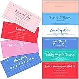 Spakon 25 Pieces Fun and Romantic Love Coupons for Him/Her, Funny Vouchers for Lovers, Redeem Present Game Cards for Valentine's Day Birthday Anniversary Date Marriage Cards