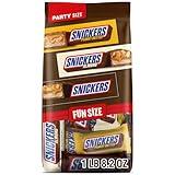 SNICKERS Original, Almond and Crunchy Peanut Butter Fun Size Chocolate Bars, Chocolate Candy Variety Pack, Halloween Party Size, 24.02 Oz. Candy Bag