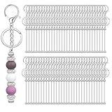 YUESEK 20/40pcs Beadable Keychain Bars Bulk Blank Creative Cute Keychains Bar for Beads Purse Keychains for Women Man