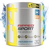 C4 Ripped Sport Pre Workout Powder Arctic Snow Cone - NSF Certified for Sport + Sugar Free Preworkout Energy Supplement for Men & Women - 135mg Caffeine + Weight Loss - 30 Servings