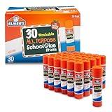 Elmer's All Purpose School Glue Sticks, Acid-Free and Washable, Clear, 7 Grams, 30 Count - Ideal for Craft Projects, Scrapbooking, Classroom, Home, Office, Teacher Supplies