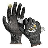 toolant A4 Cut Resistant Work Gloves with Grip, Ultra Thin Safety Glove for Fishing, WoodCarving, Gardening, 1 Pair, Medium
