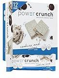 Power Crunch Protein Bars, High Protein Snacks with Delicious Taste, Cookies and Crème, 1.4 Ounce (12 Count)