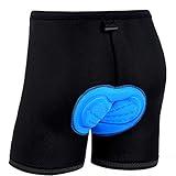Ohuhu Padded Bike Shorts for Mens 3D Padded Cycling Bicycle Underwear Black