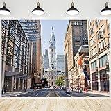 CRTPOD City Landscape Backdrop Skyscraper Street Scenery Background Photography Banner for Adults Children Portraits Birthday Party Decorations Supplies Wallpaper Photo Photobooth Props 7x5ft