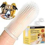 Jasper 360º Dog Toothbrush, Cat Toothbrush, Dog Tooth Brushing Kit, Dog Teeth Cleaning Kit, Dog Dental Care, for Use with Dog Toothpaste and Cat Toothpaste, 2-Pack Clear