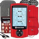 TENS Unit Muscle Stimulator, EMS Massager Machine for Shoulder, Neck, Sciatica and Back Pain Relief, Electronic Pulse Massage Physical Therapy, Red