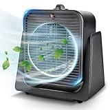 Portable Air Circulator Fan for Office - Personal Compact Quiet Table Desktop Heater Fan Combo w/Circulating & Heating Modes 45° Adjustable Angles, for Small Home Bedroom Indoor use