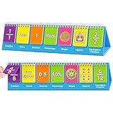Laffunz Fraction Manipulatives Elementary School Fraction Circles Decimal Percentage Flip Chart, Math Manipulatives 1st 2nd 3rd 4th 5th Grade Classroom Must Haves Math Games Kids Homeschool Supplies