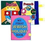 Aviv Judaica My First Jewish Holiday Flap Book for Toddlers Kids Educational Judaic Fabric Book Interactive Soft Book for Children Zipper Closure with Plastic Travel Case Book Judaica Sensory Toys